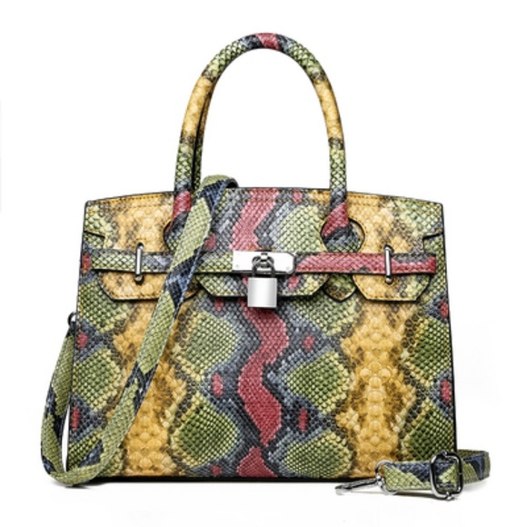 Handbags - *NWOT* Unique and Trendy yellow multi snake